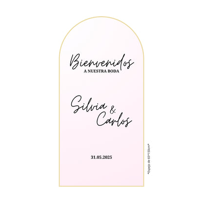 Vinilo adhesivo – «Bienvenidos a nuestra boda» 💗
