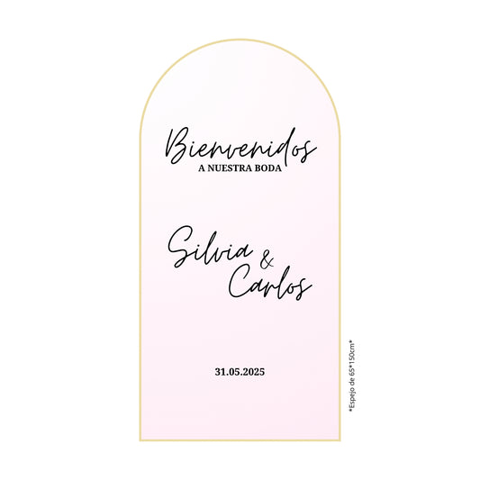 Vinilo adhesivo – «Bienvenidos a nuestra boda» 💗